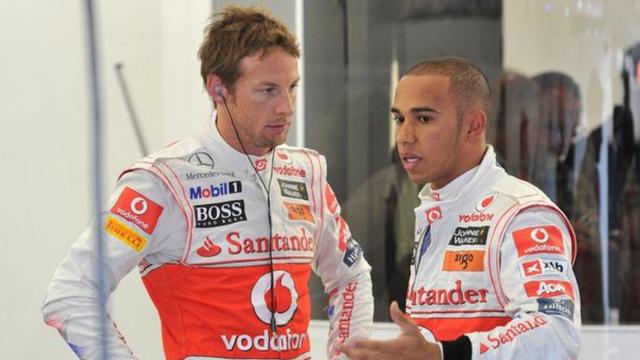 Jenson Button dan Lewis Hamilton