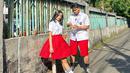Pasangan kekasih Fuji An dan Thariq Halilintar kembali mencuri perhatian banyak netizen. Pasalnya, keduanya kembali tampil menggunakan busana senada. (Liputan6.com/IG/@fuji_an)