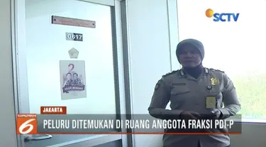 Polisi temukan satu proyektil peluru nyasar  DPR di ruang fraksi PDIP Effendy Simbolon.