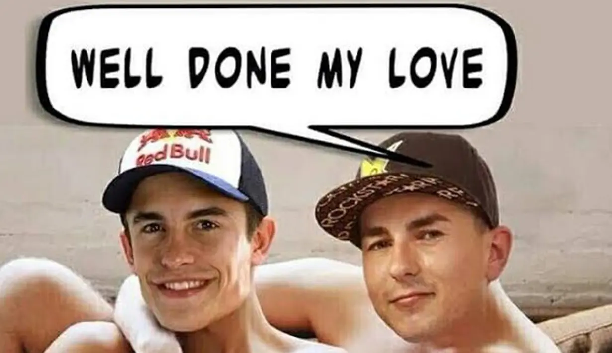 Romantisnya Lorenzo dan Marquez di sebuah bathtub (Istimewa)