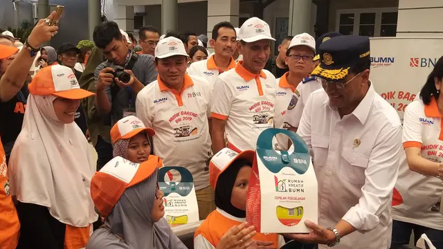 Mudik Bareng BNI dengan menggunakan moda kereta api mulai diberangkatkan pada Kamis (30/5/2019) dari Stasiun Pasar Senen, Jakarta.