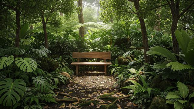 7 Konsep Kebun Rumah Bernuansa Hutan Mini dengan Kayu dan Tanaman ...
