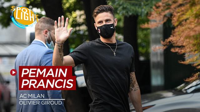 Berita video spotlight yang membahas tentang 5 pemain Prancis yang berseragam AC Milan, salah satunya ialah Olivier Giroud.