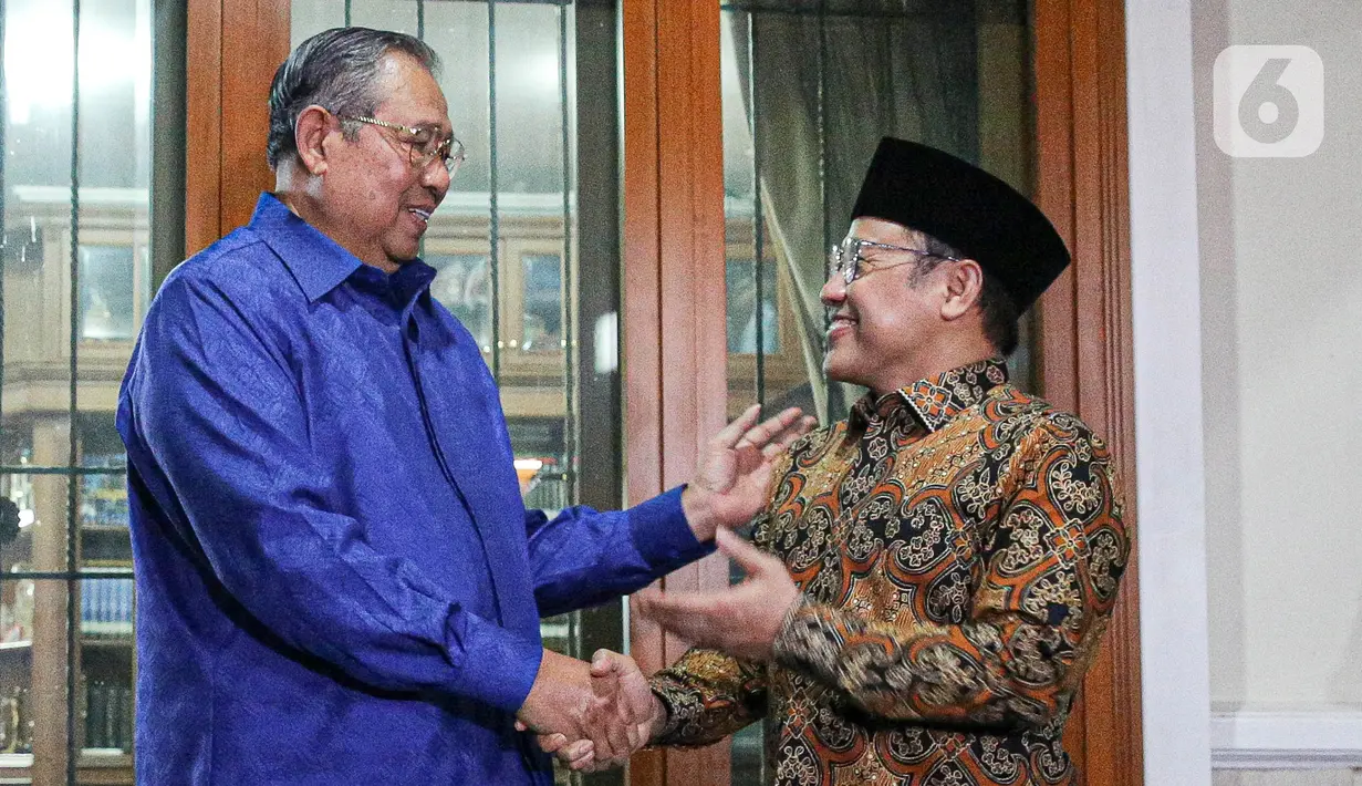 Saat bertemu, SBY dan Cak Imin juga terlihat langsung bersalaman. (Liputan6.com/Faizal Fanani)