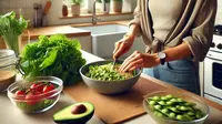 Cara Membuat Salad Quinoa dengan Alpukat dan Edamame | copyright ChatGPT/AI
