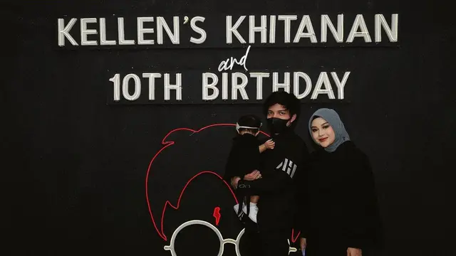 Pesta ulang tahun ke-10 sekaligus tasyakuran khitanan Kellen Alexander Lemos putra bungsu Krisdayanti dan Raul Lemos (foto: Instagram attahalilintar)