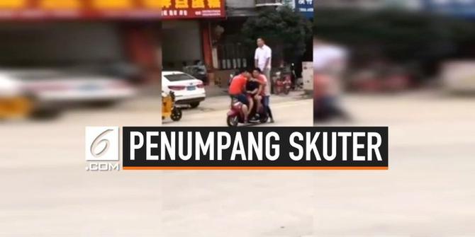 VIDEO: Uji Kapasitas, 6 Orang Tumpangi Sebuah Skuter di Jalanan Sibuk