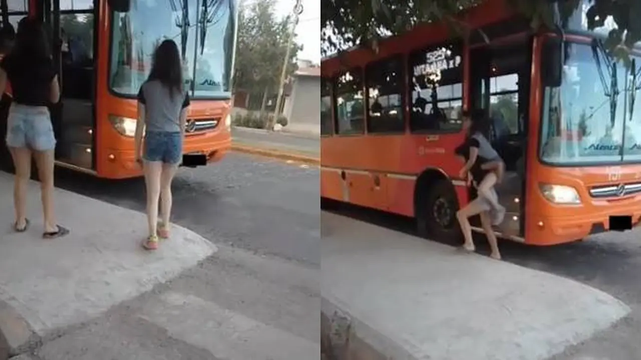 Instan Karma, Video Kocak Dua Cewek Kerjain Sopir Bus Ini Berujung Apes