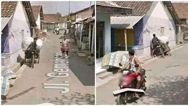 Kumpulan Potret Reaksi Nyeleneh Orang-Orang saat Berjumpa Mobil Google Maps (ist)