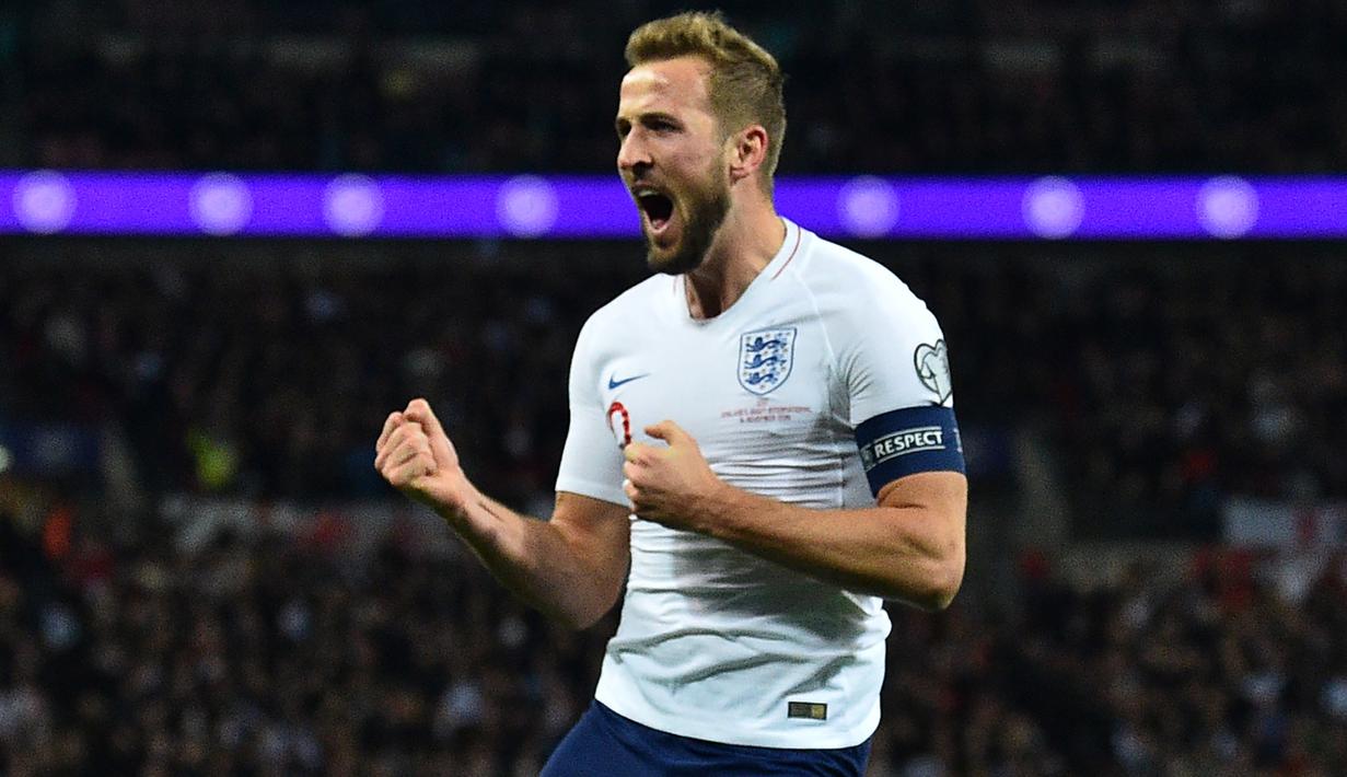 Kehadiran Harry Kane di lini depan Inggris membuat setiap lawan merasa terancam. (AFP/Glyn Kirk)