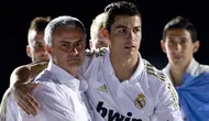 Cristiano Ronaldo - CR7 tampil 164 kali dan menjadi salah satu pemain dengan jumlah penampilan terbanyak dalam karier Mourinho. Keduanya berhasil mempersembahkan juara La Liga, Copa del Rey dan Supercopa Spanyol. (AFP/Jaime Reina)