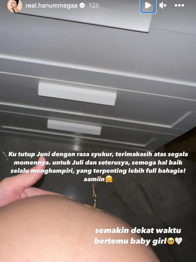 Unggahan Hanum Mega. (Foto: Dok. Instagram @real.hanummegaa)