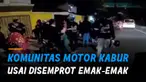 Emak-emak itu sampai membawa ranting pohon untuk berjaga-jaga saat memarahi komunitas.