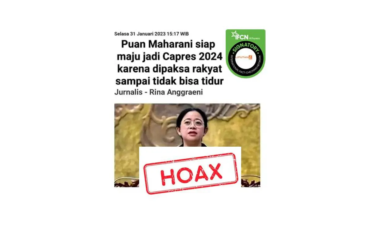 Cek Fakta Puan Maharani dipaksa rakyat jadi Presiden