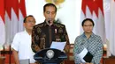Presiden Joko Widodo memberi keterangan di Istana Kepresidenan Bogor, Jawa Barat, (12/6). Jokowi memandang bahwa Amien Rais memiliki pengalaman panjang dalam politik Indonesia. (Liputan6.com/Pool/Biro Setpres)