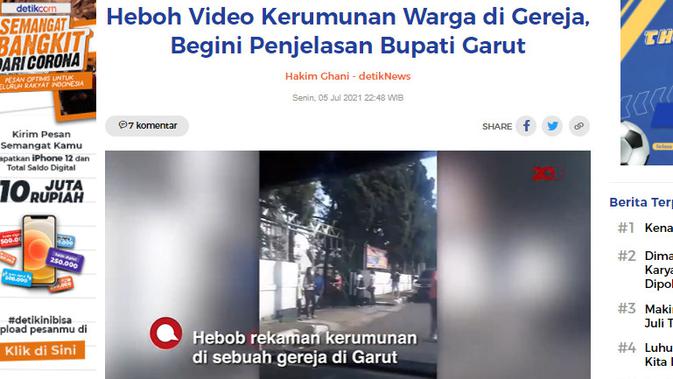 klaim video pelaksanaan ibadah di gereja daerah Bratayudha saat umat muslim dilarang ke masjid