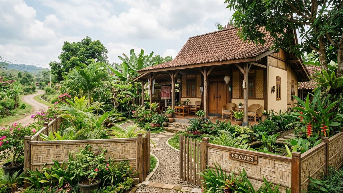 7 Rumah Kampung Nuansa Natural dengan Pagar Bambu dan Kayu, Inspirasi Hunian Adem dan Estetik