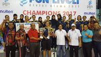 Tim voli putri Bank Jatim menjadi juara PGN Livoli Divisi Utama 2017 mengalahkan PGN Popsivo Polwan 3-0 (25-22, 25-21, 25-18) (Bola.com/Zulfirdaus Harahap)