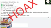 Cek Fakta Liputan6.com menemukan klaim link pendaftaran bansos uang tunai Rp 5,4 juta