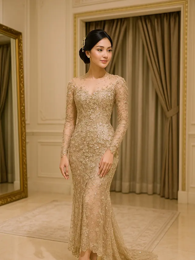 Model Kebaya Pengantin Full Payet yang Mewah
