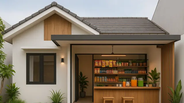Model Rumah yang Bisa Sekalian Buat Tempat Usaha/Ilustrasi gambar oleh AI