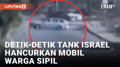 VIDEO: Syok! Mobil Warga Sipil di Gaza Hancur Ditembak Tank Israel