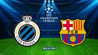 Clubb Brugge Vs Barcelona, Liga Champions. (Bola.com/Wiwig Prayugi)