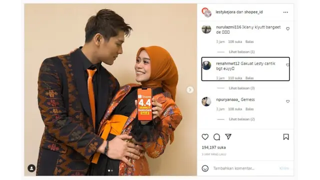 Lesti Kejora Akhirnya Ungkap Alasan Kenapa Tulis Caption Sendu yang Bikin Netizen Kepo di Instagram