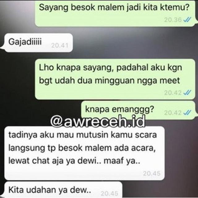 chat orang minta putus