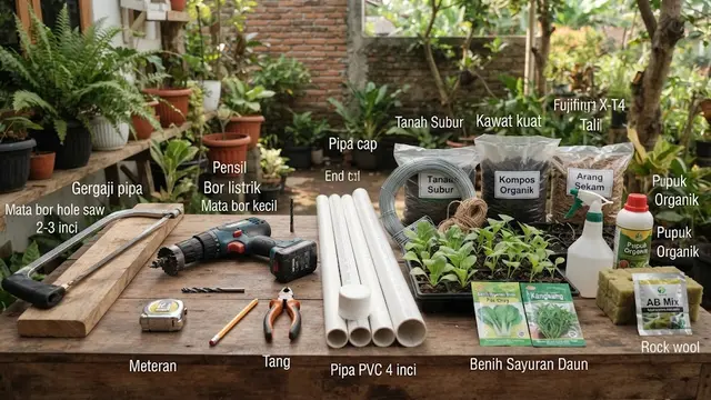 Cara Menanam Sayuran Daun di Pipa Paralon Gantung Teras Rumah, Hemat Tempat dan Panen Cepat