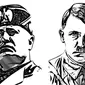 Ilustrasi Benito Mussolini dan Adolf Hitler. (Dreamstime)