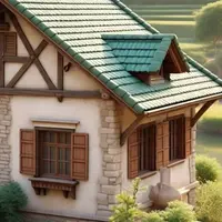 Model Rumah Sederhana Semi Permanen tapi Mewah di Desa (Sumber: Meta AI)