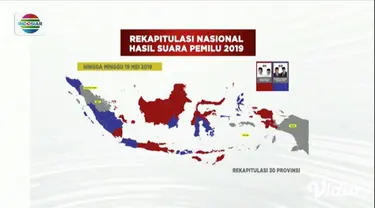 KPU telah menyelesaikan rekapitulasi penghitungan suara di 30 provinsi. Hanya tinggal suara di empat provinsi dan luar negeri yang belum direkap.