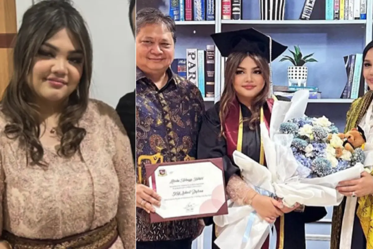 Begini Penampilan Putri Menteri Airlangga Hartarto dan Yanti saat Wisuda SMA