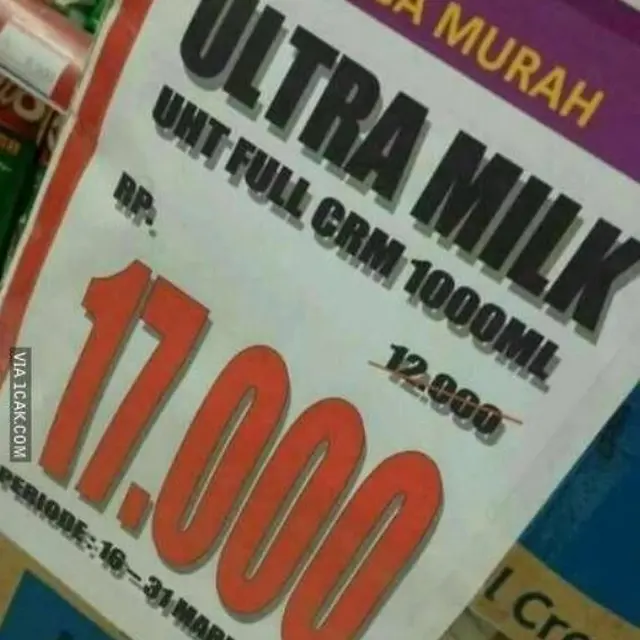 6 Pemberitahuan Harga Lebih Mahal dari Sebelumnya Ini Bikin Tepuk Jidat