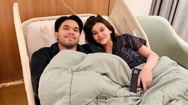 Aaliyah Massaid saat melahirkan anak pertamanya. [@thariqhalilintar]