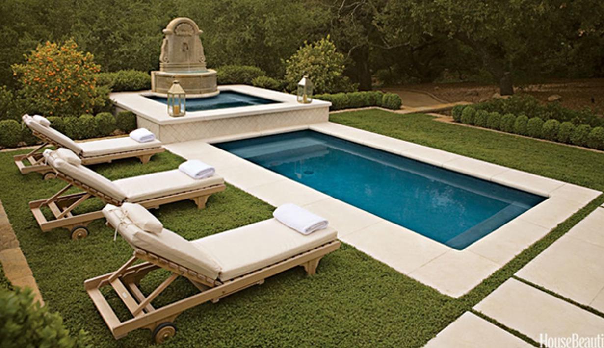 6 Ide Segar Desain Kolam Renang Rumahan - Foto Liputan6.com