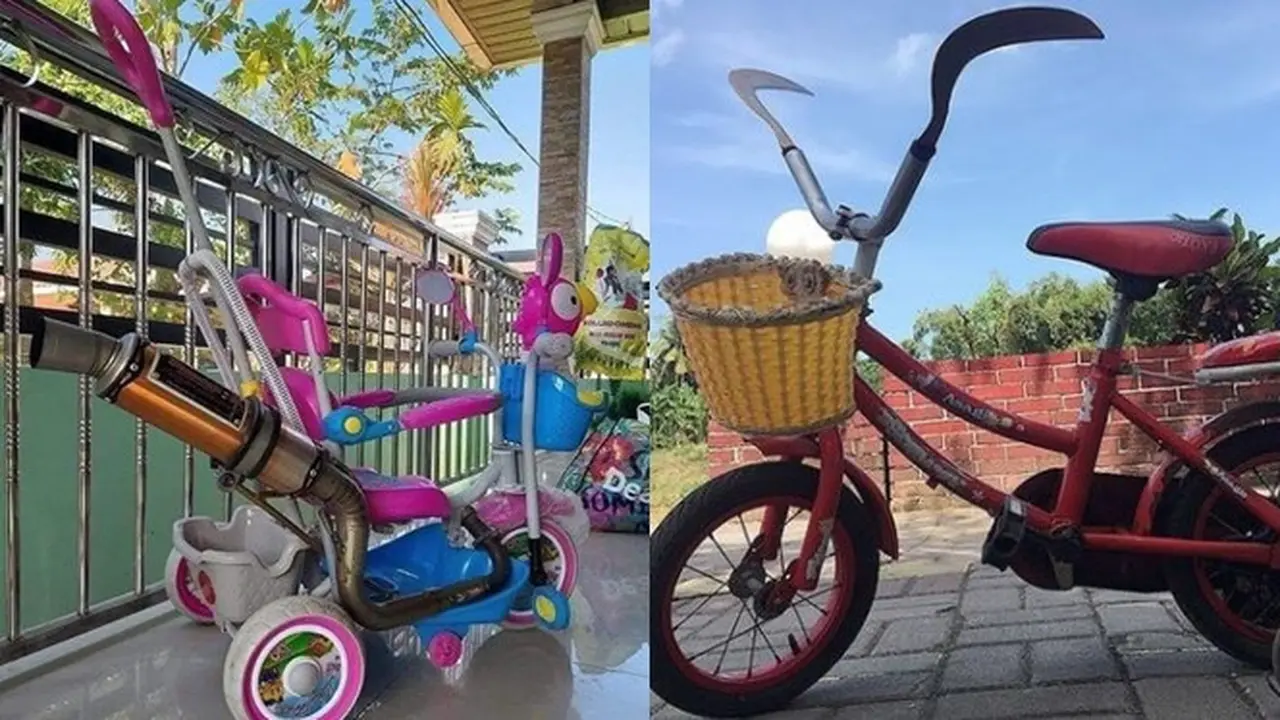 6 Modifikasi Sepeda Anak Kecil Ini Nyeleneh Banget, Bikin Heran