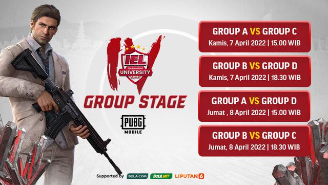 Saksikan Live Streaming IEL University Season 4 PUBGM Group Stage Pekan Kedelapan di Vidio, 7&8 April 2022