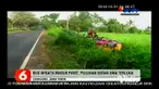 Bus pariwisata yang membawa rombongan siswa SMA Negeri 2 Genteng, Kabupaten Banyuwangi, mengalami kecelakaan tunggal dan terguling di Desa Sukosari, Kabupaten Lumajang, Jawa Timur.