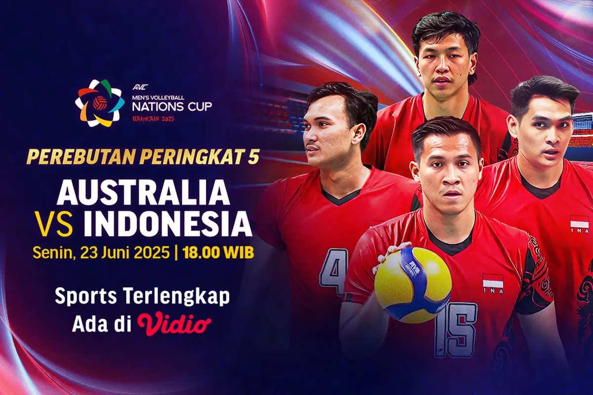Dukung dan Saksikan AVC Men’s Nation Cup 2025 Streaming Australia vs Indonesia di Vidio Malam Ini