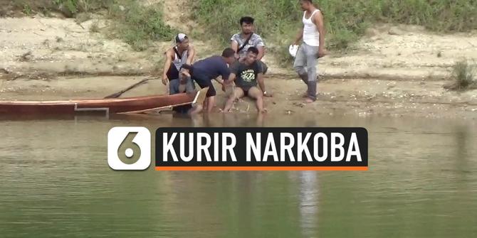 VIDEO: Dikejar Polisi, Dua Kurir Narkoba Hanyut di Sungai Kampar