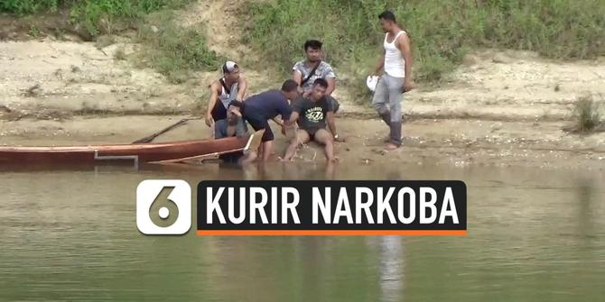 VIDEO: Dikejar Polisi, Dua Kurir Narkoba Hanyut di Sungai Kampar