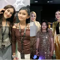 Adu Gaya Ashanty, Ayu Ting Ting, dan Chelsea Olivia Temani Anak Menyaksikan Fanmeet Lisa Blackpink di Jakarta. [@ayutingting92/@ashanty_ash]