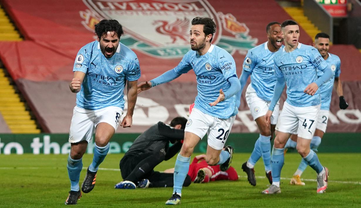 Gelandang berusia 30 tahun itu telah mencetak 11 gol musim ini dan sangat konsisten dengan penampilannya dalam beberapa pekan terakhir dengan Manchester City. (Foto: AFP/Pool/Jon Super)