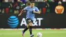 Lucas Torreira merupakan gelandang lincah dan enerjik dengan tinggi 166 cm. Pemain Galatasaray ini masih dipercaya pelatih untuk mengawal lapangan tengah Timnas Uruguay. (AFP/Getty Images/Christian Petersen)