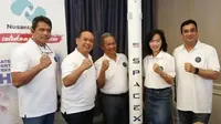 Konferensi pers  peluncuran Satelit Nusantara Satu. Liputan6.com/Andina Librianty