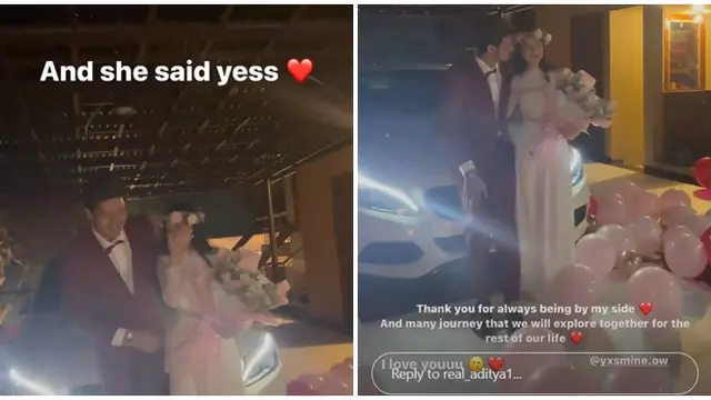 6 Momen Lamaran Aditya Zoni dan Yasmine, Usai Bertemu Langsung Gelar Acara