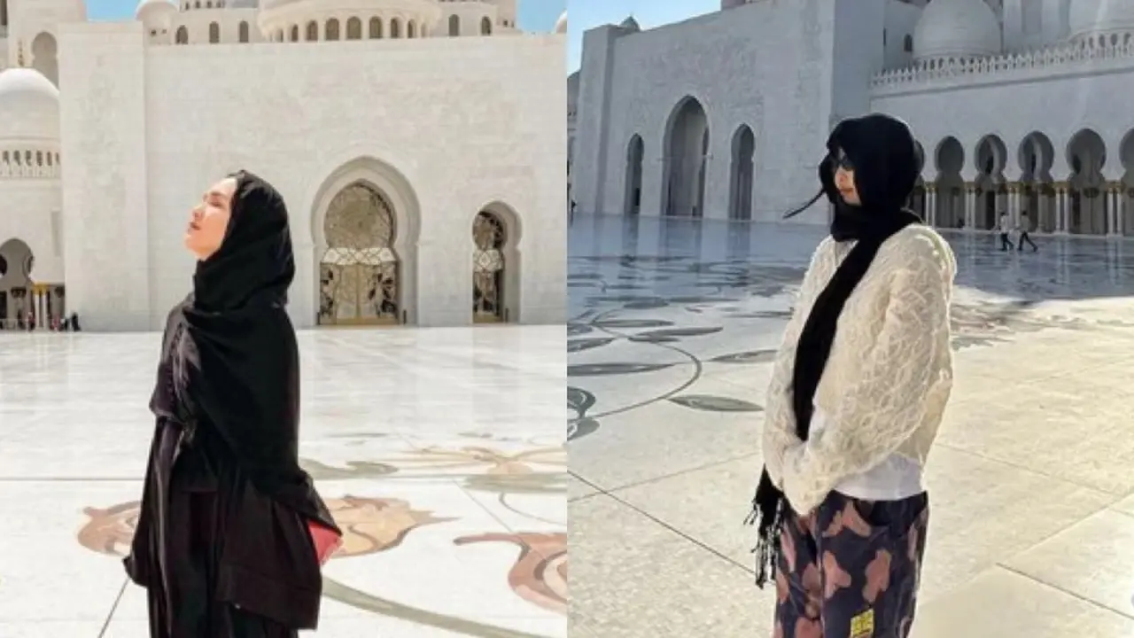 Shandy Aulia ke Masjid Agung Sheikh Zayed Abu Dhabi