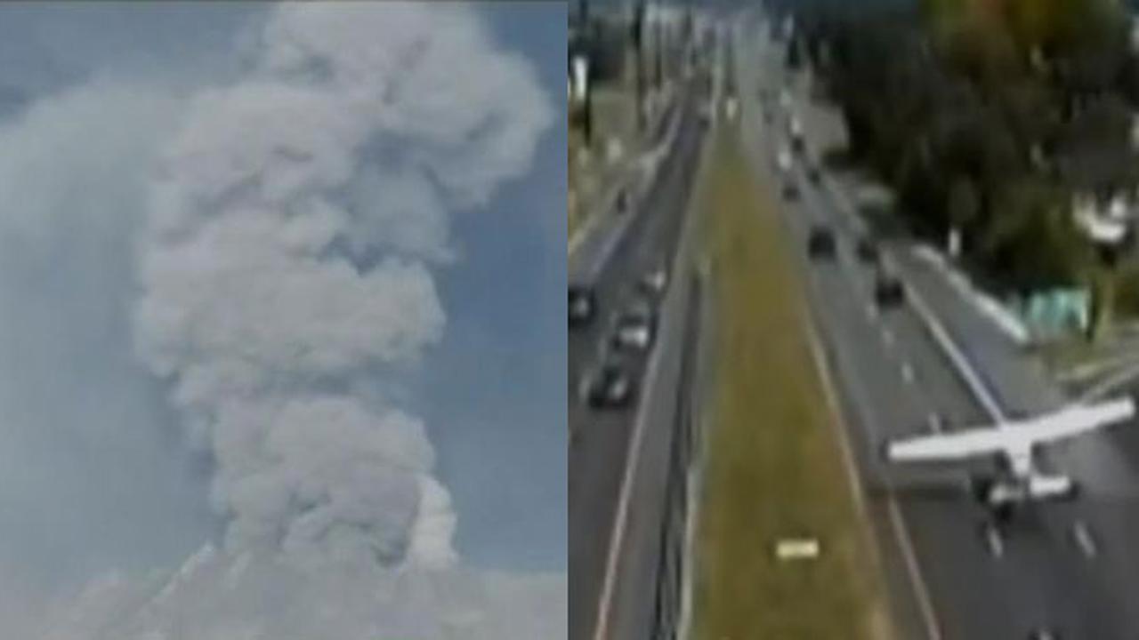 Gunung Raung Erupsi hingga Pesawat Mendarat Darurat di Jalan Raya